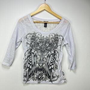 Vintage Y2K Cross Wings Affliction Shirt Women's Large